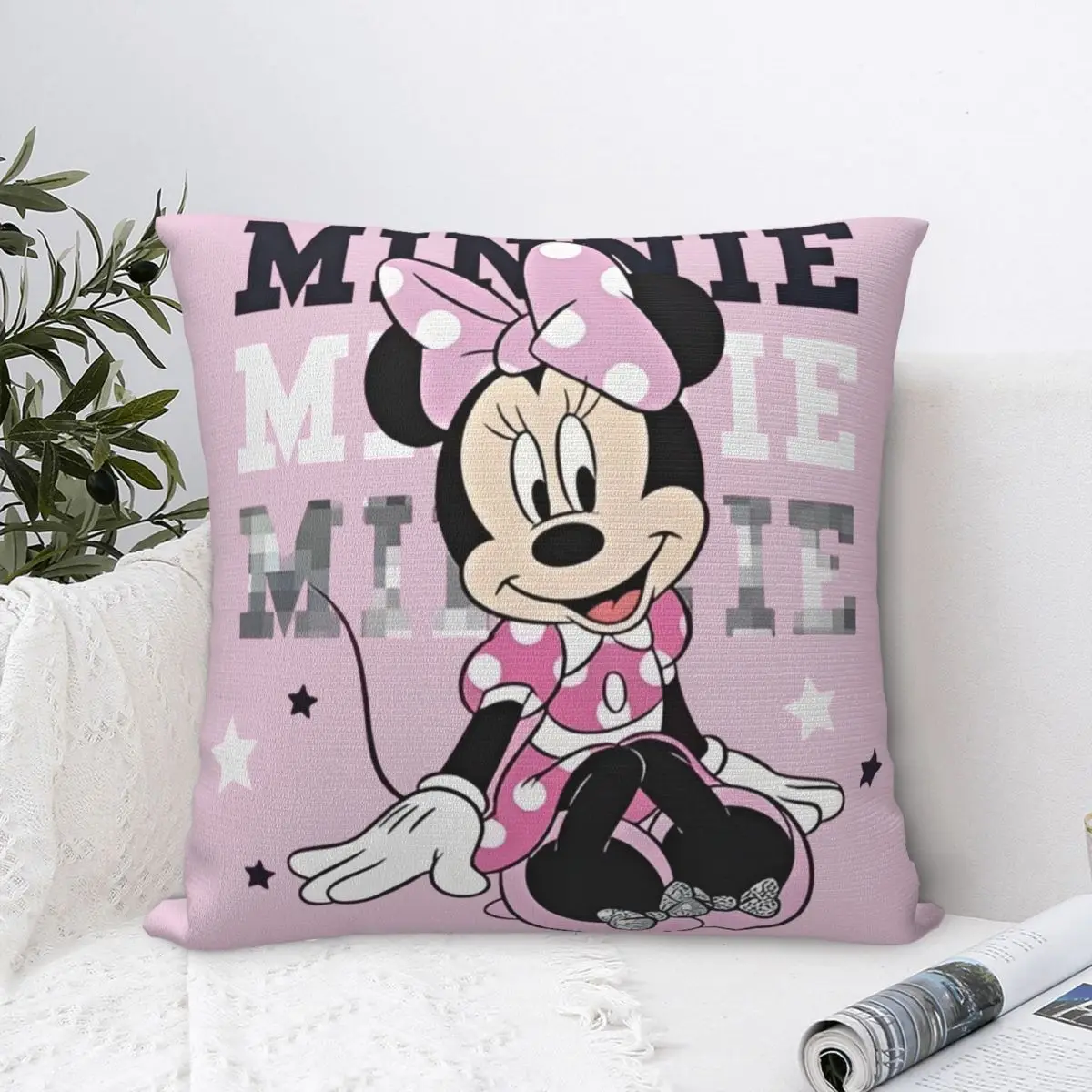 

Наволочка для подушки Диснея Минни Маус с рисунком чехол для подушки из полиэстера, Подарочная декоративная подушка, чехол для стула, оптовая продажа, размер 45x45 см, разные размеры