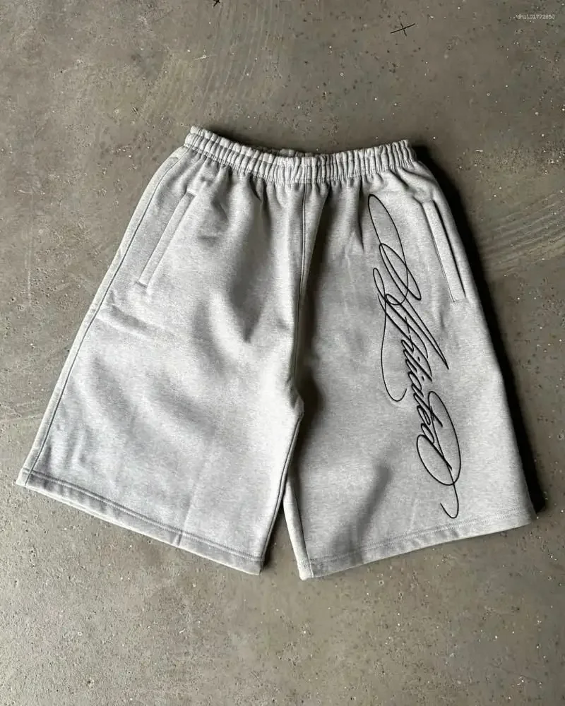Herren-Shorts Streetwear Amerikanischer Retro-Stil Herren Hip-Hop Graffiti Buchstaben Baggy Sport Jogging Sommer Casual Basketball – Detail 5