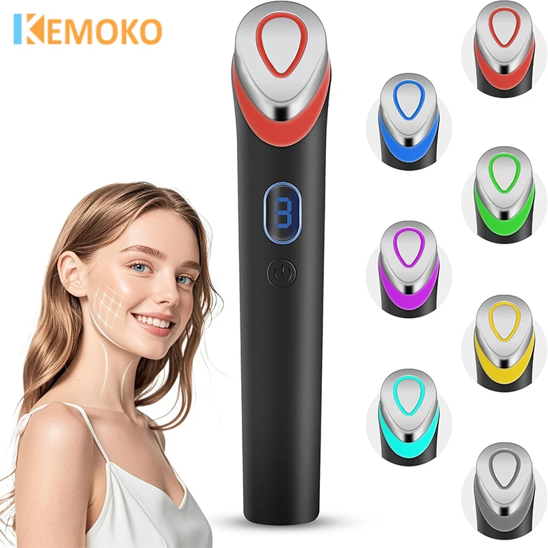 

7 Colors EMS Microcurrent Facial Massager Anti Wrinkle Lift Device Home Use Beauty Skin Care & Rejuve Home Valentine's Day Gift