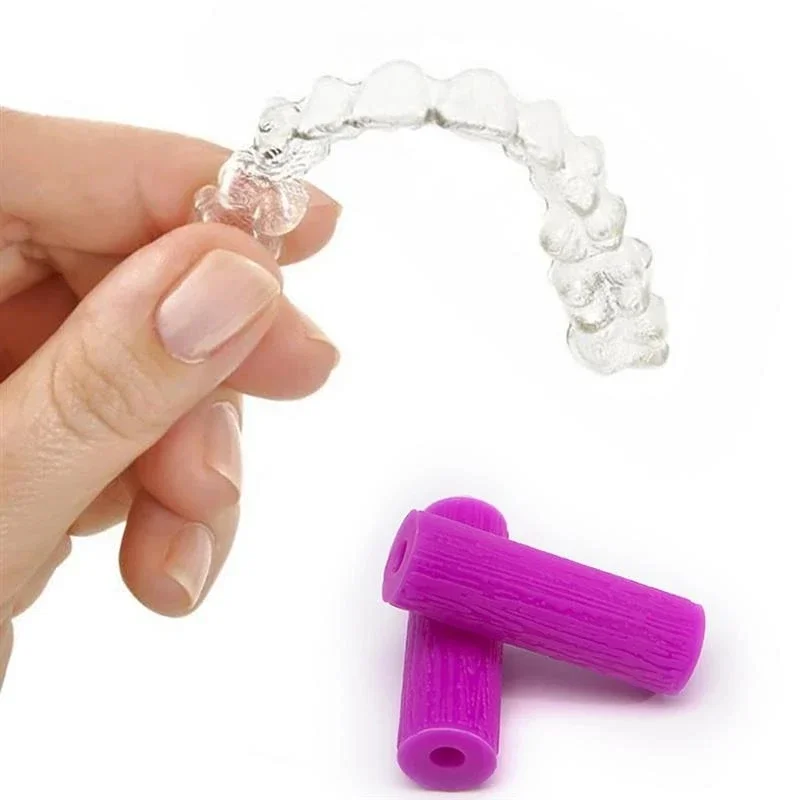 10 Stück Dental Stick Kiefer ortho pä dische Biss Aligner Chewies Silikon zähne Stick Biss Zahn Kauen Aligner (Farbe zufällig)