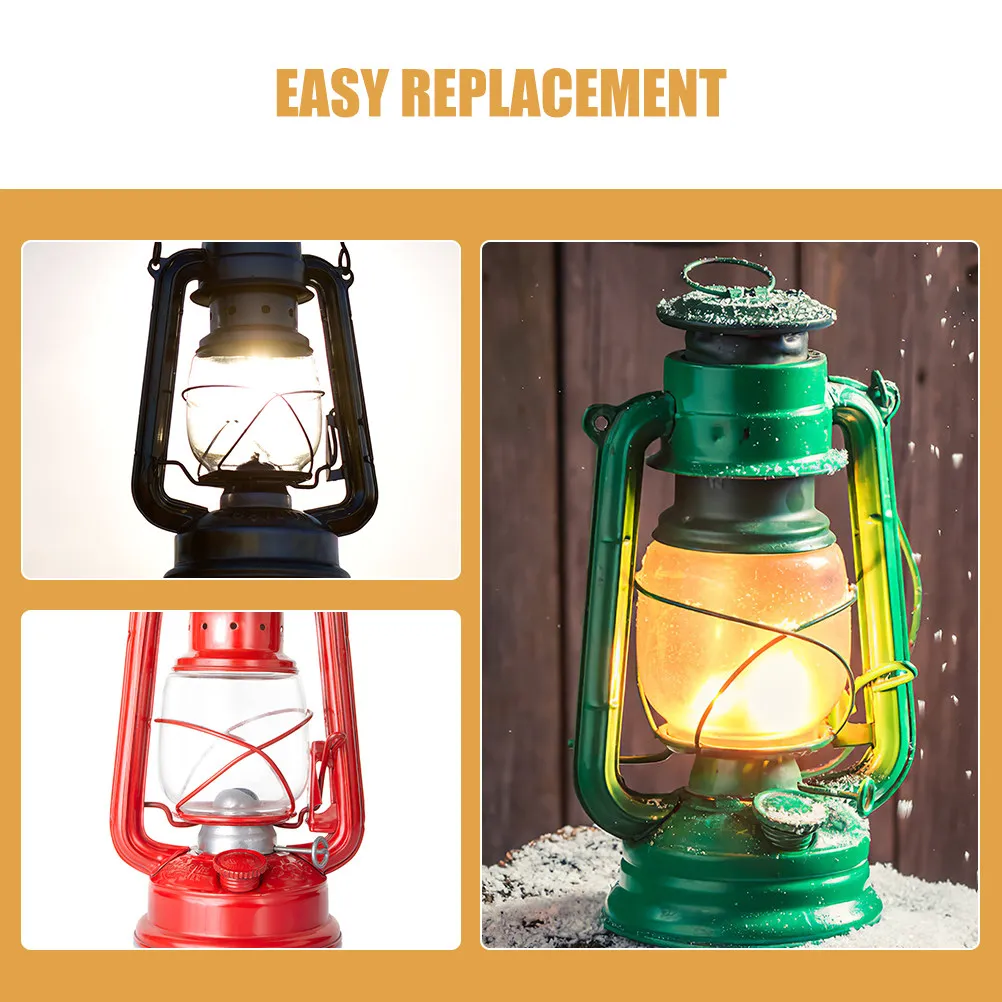 4Pcs Glass Lamp Shade Vintage Transparent Round Lantern Covers Oil Lamp Replacement Camping Light Shade Globe