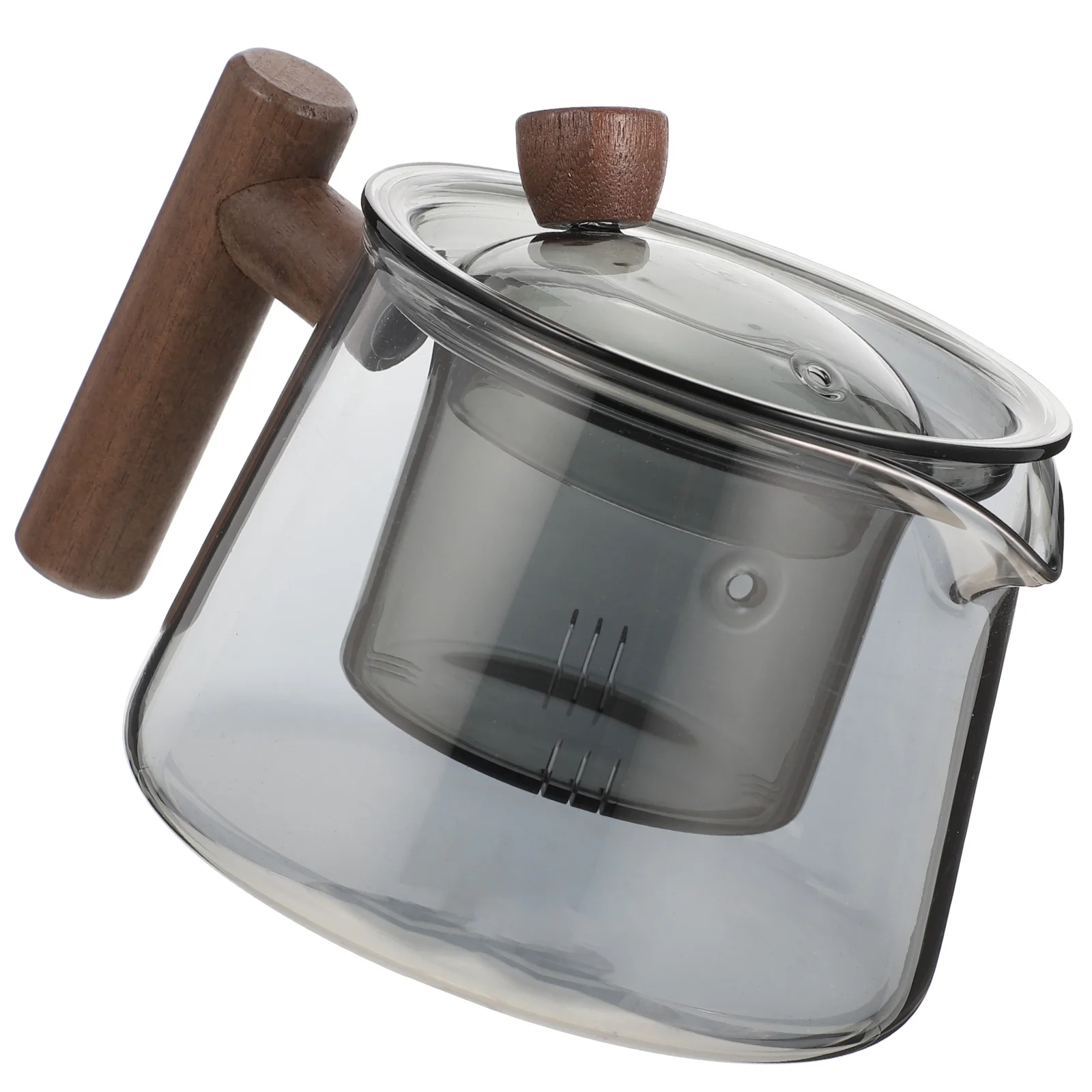

Glass Teapot Premium Material Transparent Design Small Capacity Easy Clean Storage Loose Leaf Tea Kung Fu Household Practical