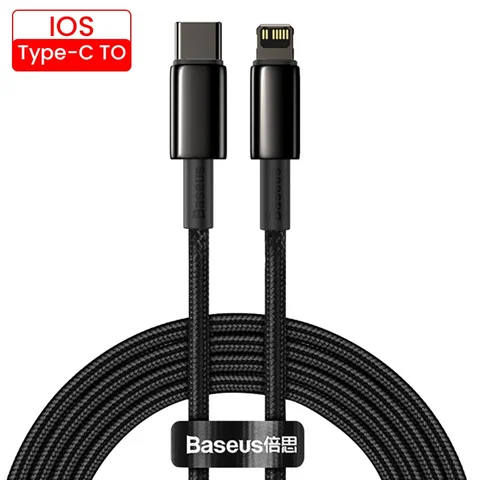 USB-кабель Baseus 20 Вт PD для iPhone и iPad, быстрая зарядка и передача данных — фото товара