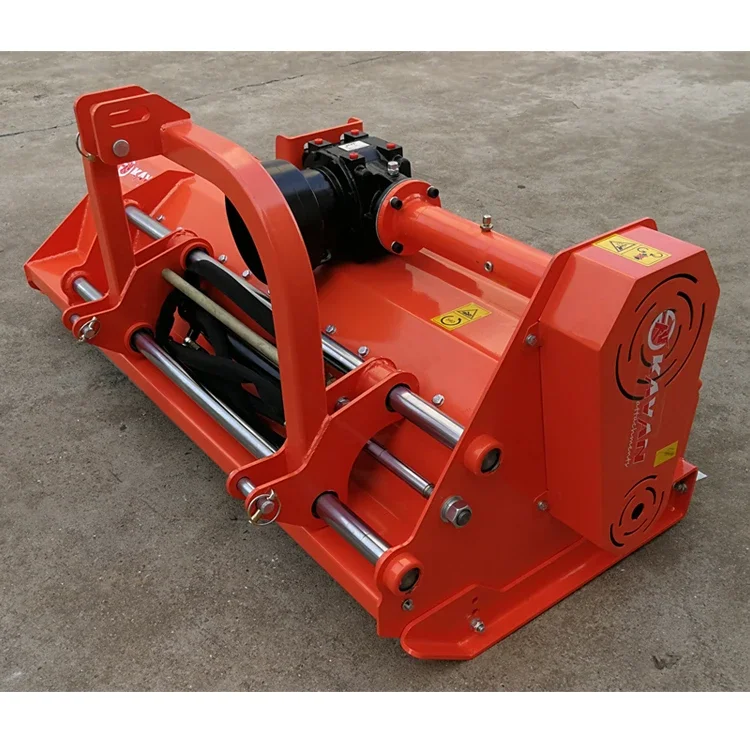 Tow behind flail mower pto driven side hydraulic offset flail mower