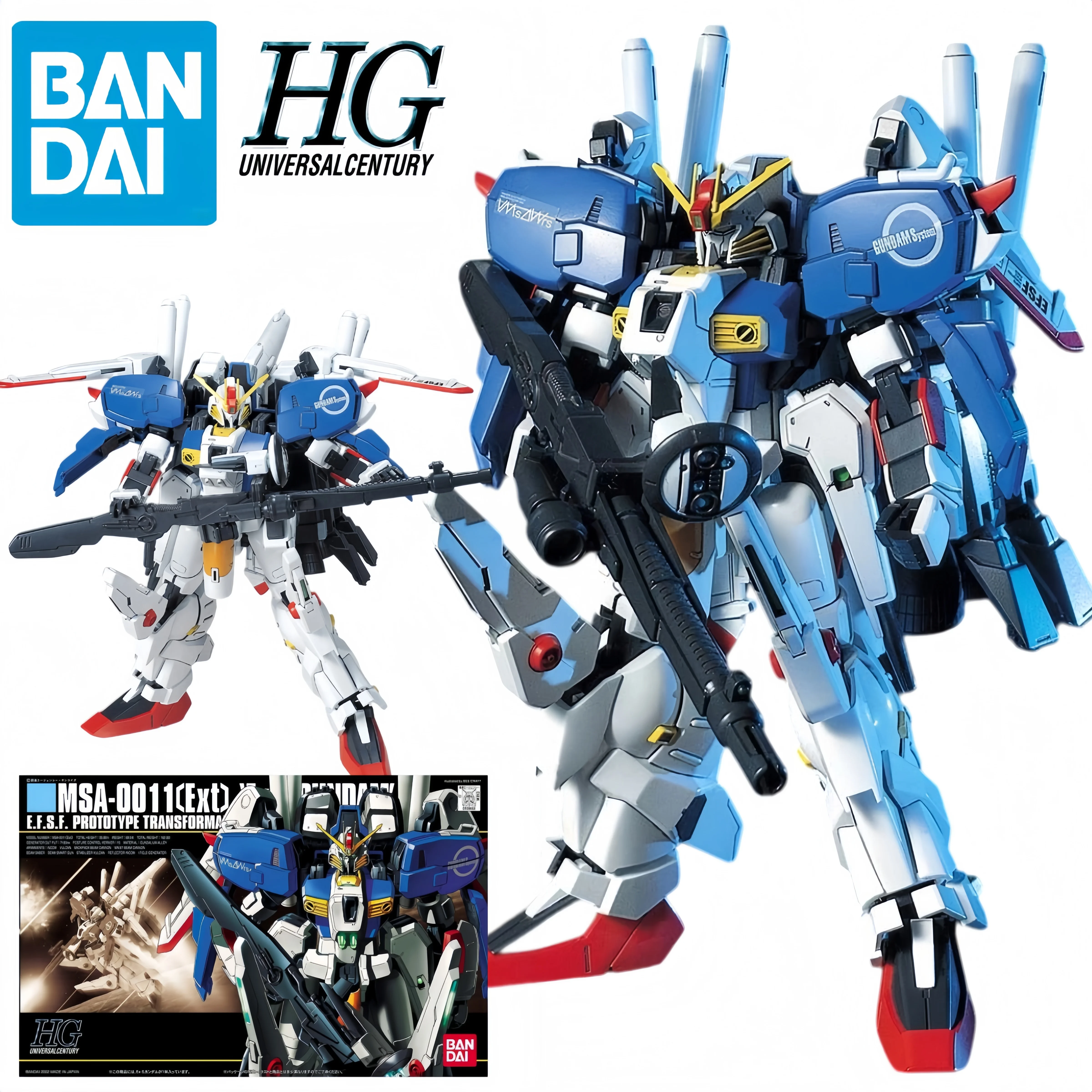 Bandai HGUC 1/144 MSA‑0011 Ext Ex‑S Gundam Sentinel Anime Plastic Assemble Model Kit Action Figure Collectible Hobby Gift