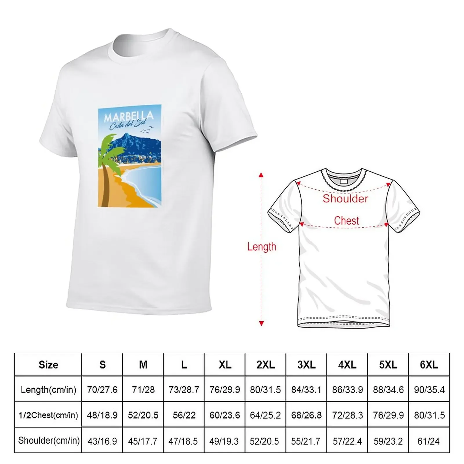 New Marbella - Costa del Sol T-Shirt summer tops  man heavyweight  sublime  funny  for men