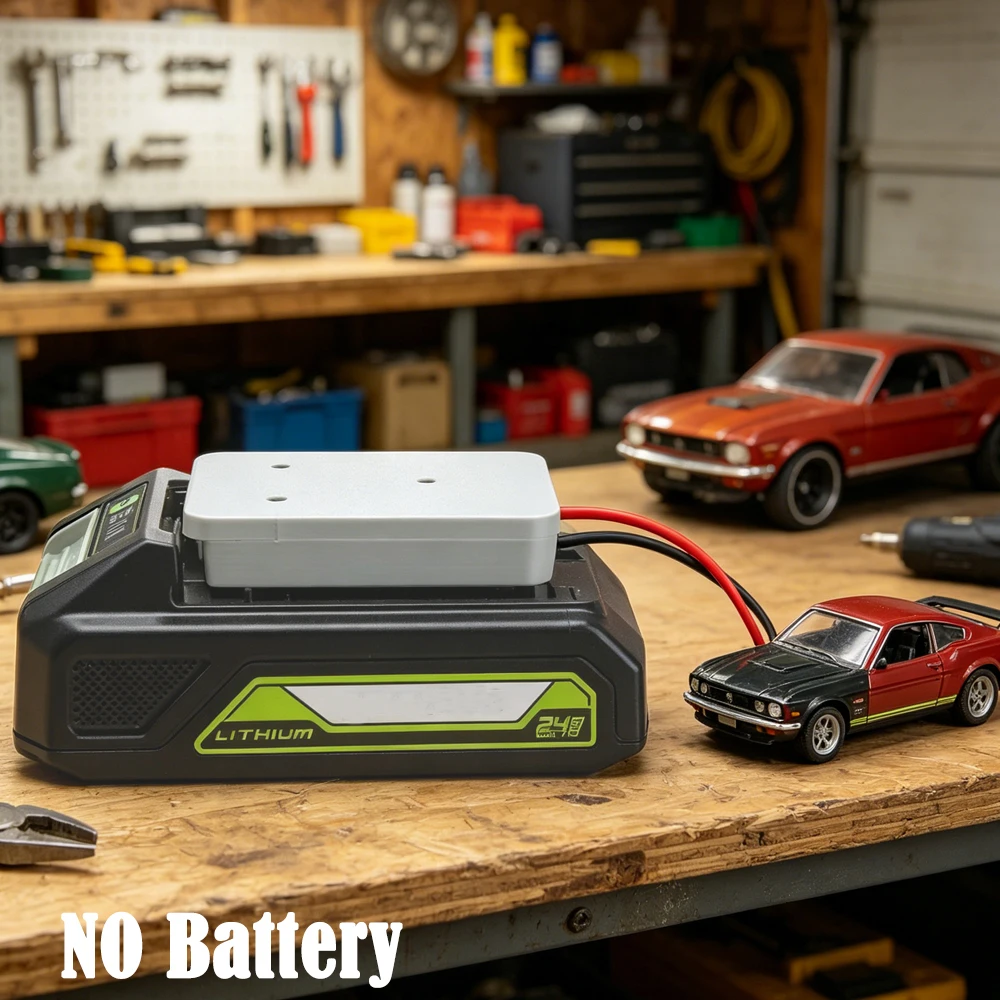 

Адаптер Power Wheels DIY для литиевой батареи Greenworks 24V, разъем питания 14AWG для радиоуправляемых машин (батарея в комплект не входит)