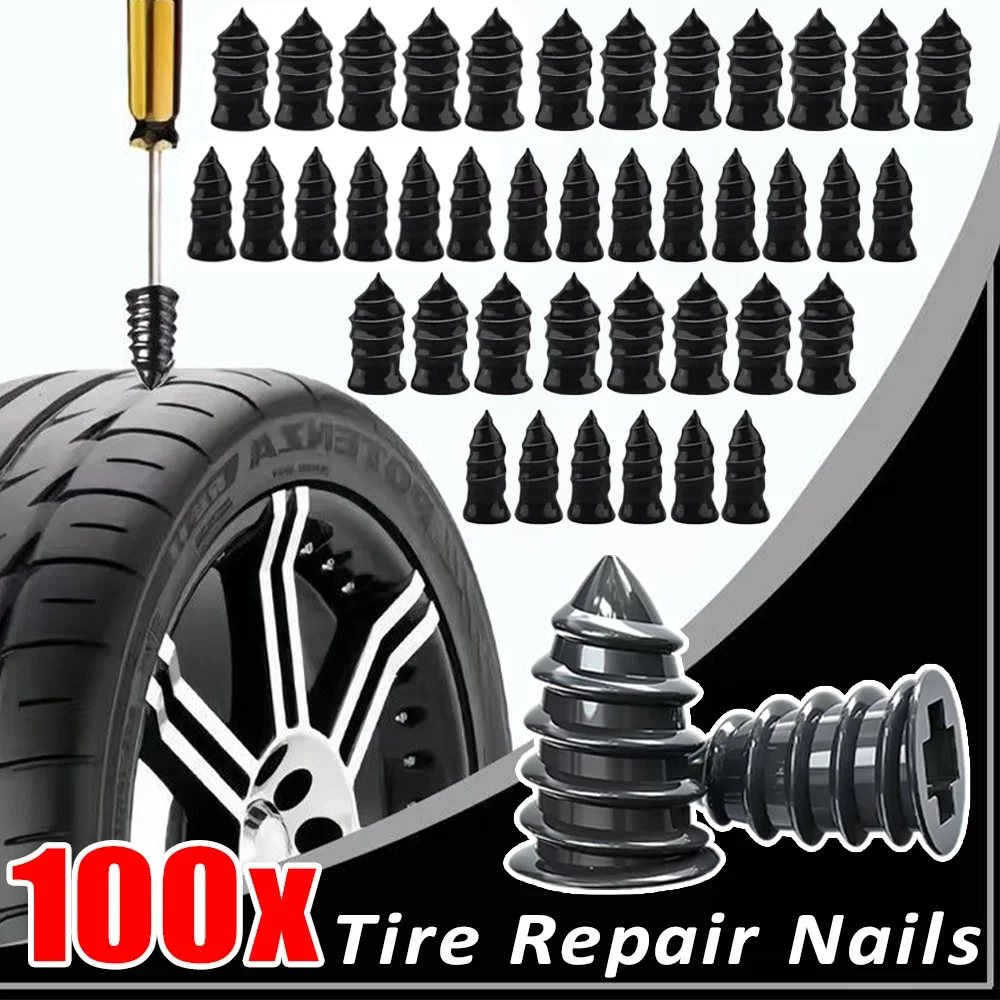 

10-500 шт. универсальных гвоздей для экстренного ремонта проколов шин, набор для быстрого ремонта бескамерных шин автомобилей, мотоциклов и велосипедов