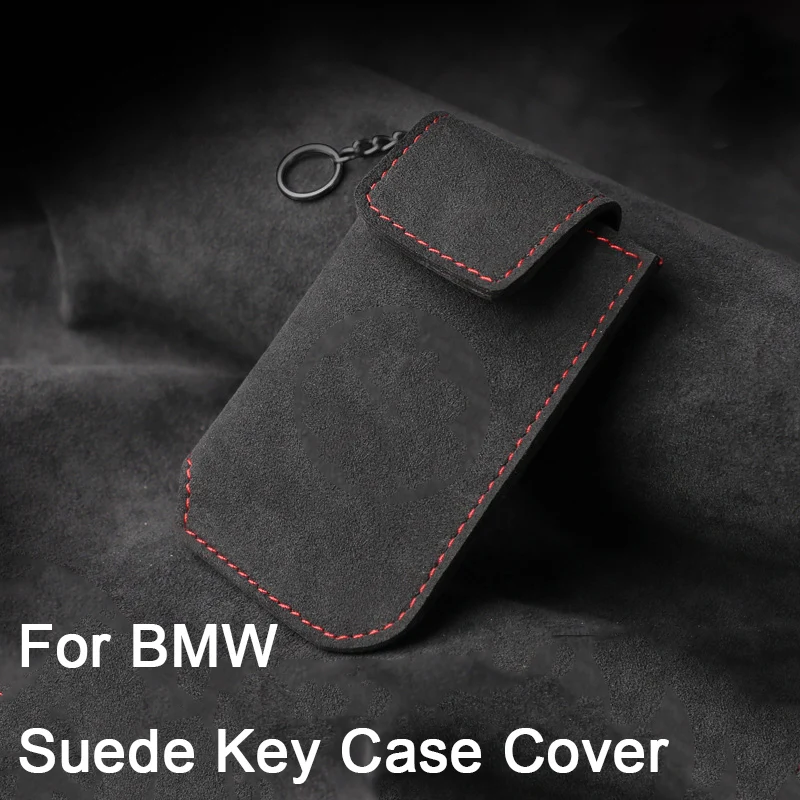 

For BMW 3/5/7Series X3X4X5X6X7 Suede Card Key Cover Key Holder Card Key Replacement Case Shell Decoration Car Accessories
