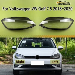 For Volkswagen VW Golf 7.5 MK7.5 GTI GTR 2018 2019 2020 Front Headlight Lampshade Transparent Lampshell Lens Cover Plexiglass
