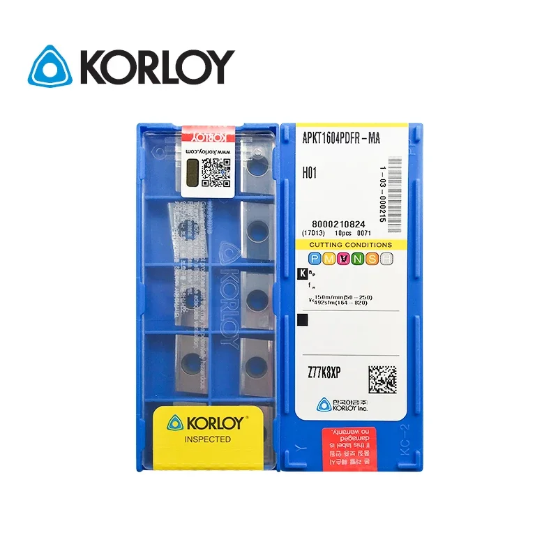 10pcs KORLOY APKT APKT1135PDFR APKT1604PDFR APKT1604PDSR 0.8R MA MA3 MA2 MM H01 NCM325 PC6510 PC3500 CNC Carbide Milling Inserts