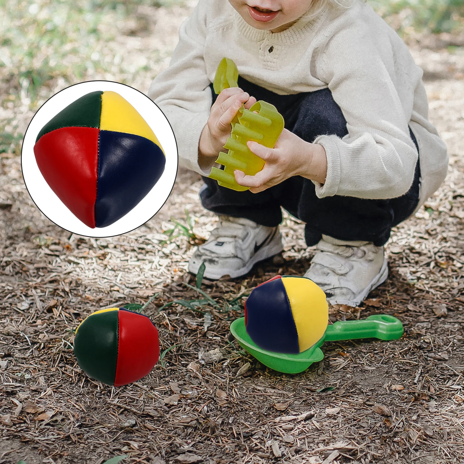 3 ชิ้น ถุงทรายสำหรับเด็ก ทำจาก PU สีสันสดใส ทนทาน ของเล่นกีฬากลางแจ้ง เสริมสร้างการประสานงาน ความสนุกสนานในการทำงานเป็นทีม ของเล่นถุงทราย PU สำหรับเด็ก