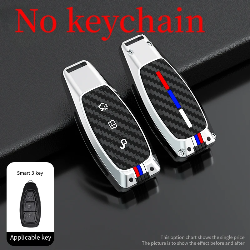 Funda de aleación de Zinc para mando a distancia de coche, carcasa protectora Fob para Ford Focus 3 4 Mondeo MK3 MK4 Fiesta Ecosport Kuga ST c-max