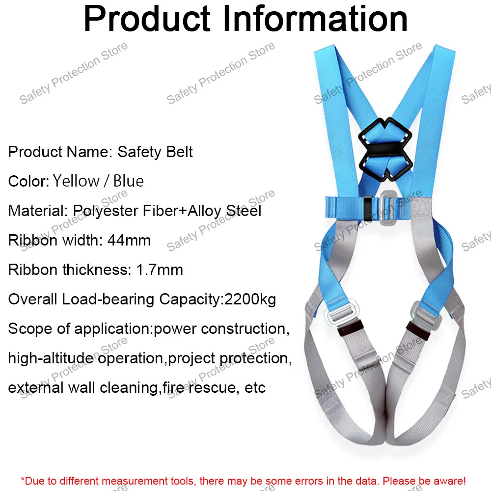 High Altitude Work Safety Harness Full Body Five-point Safety Belt Rope Outdoor Wear-resistant Construction Protective Equipment