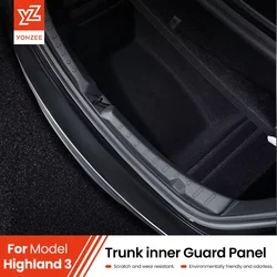 YZ For Tesla New Model 3 Highland 2024 Trunk Protector Guard TPE Anti-Scratch Mat Rear Cargo Threshold Cover Sill Protection Lid