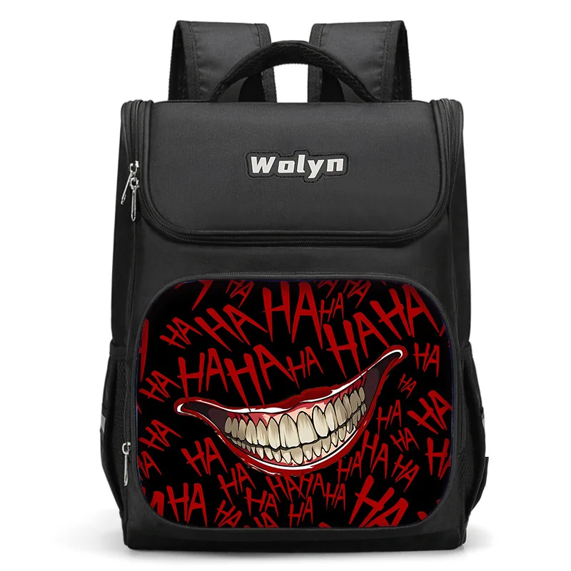 

Crazy Evil Horror Large Child Backpack Boy Girls School Bag For Men J-JokerS Women Traveling Backpack Durable Multi Compartmen