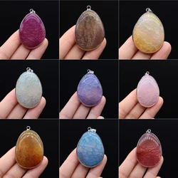31x45mm Natural Stone Agate Pendant Irregular Shape Charms for Jewelry Making Supplies DIY Necklace Earrings Charms Accessories