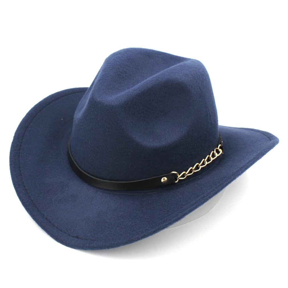 Mistdawn Wide Brim Cowboy Hat For Women Cotton Fedora Sun Hat With Adjustable Band Western Rodeo Party Cosplay Cap 9 Colors