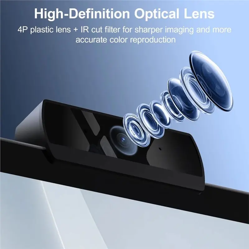 Stylish-HD 1080P USB Web Camera With Integrated Microphone Autofocus For PC Computer Laptop Video Calling