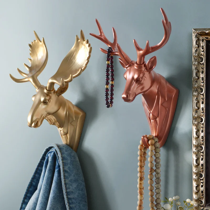 

Nordic Creative Animal Head Decoration Hook Resin Deer Head Wall Decoration Wall Hanging Key Wall Hanging Clothes Hook