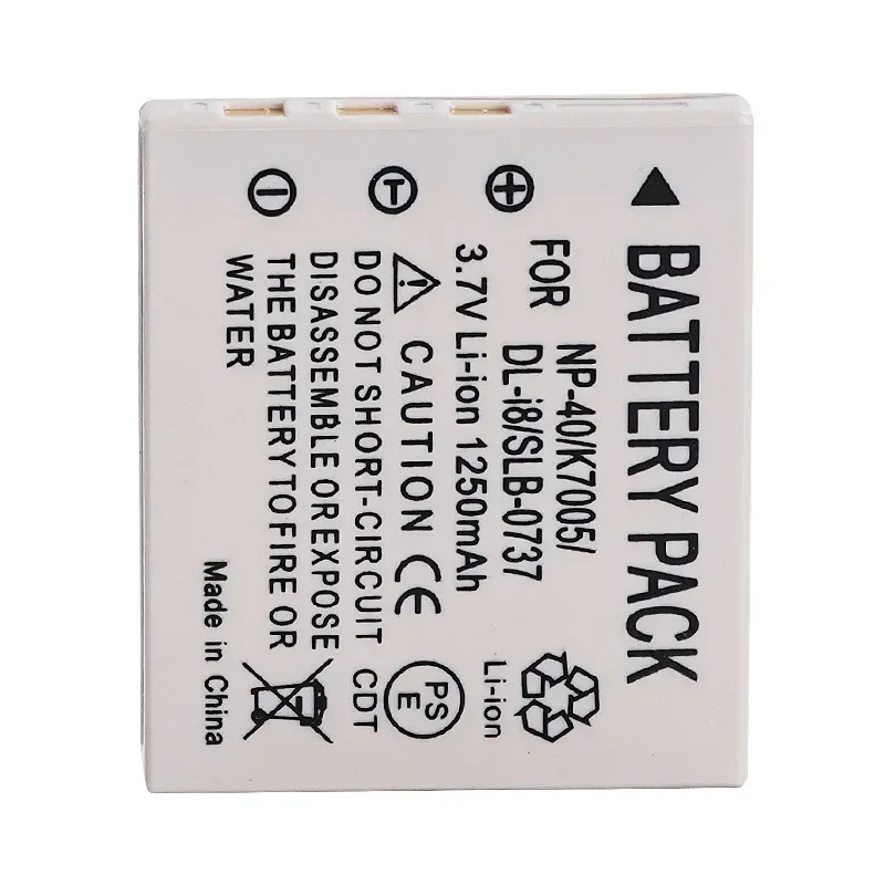 3.7V 1250mAH FNP-40 Battery Suitable for Fuji Camera K7005 SLB-0737 0837 D-LI8 CGA-S004