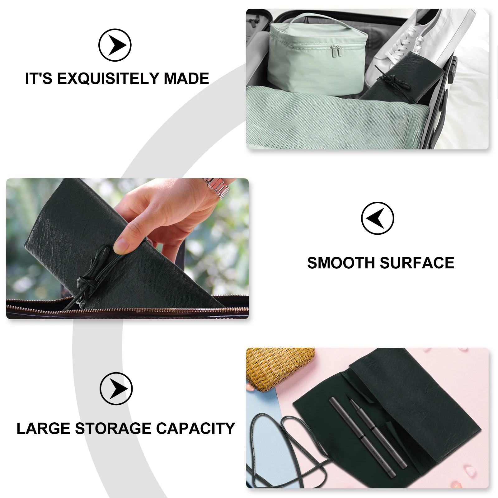 

Makeup Brush Bag Large Capacity Durable Travel Cosmetics Storage Eyeshadow Pen Holder Pencil Bags Toiletry ganizer Premium