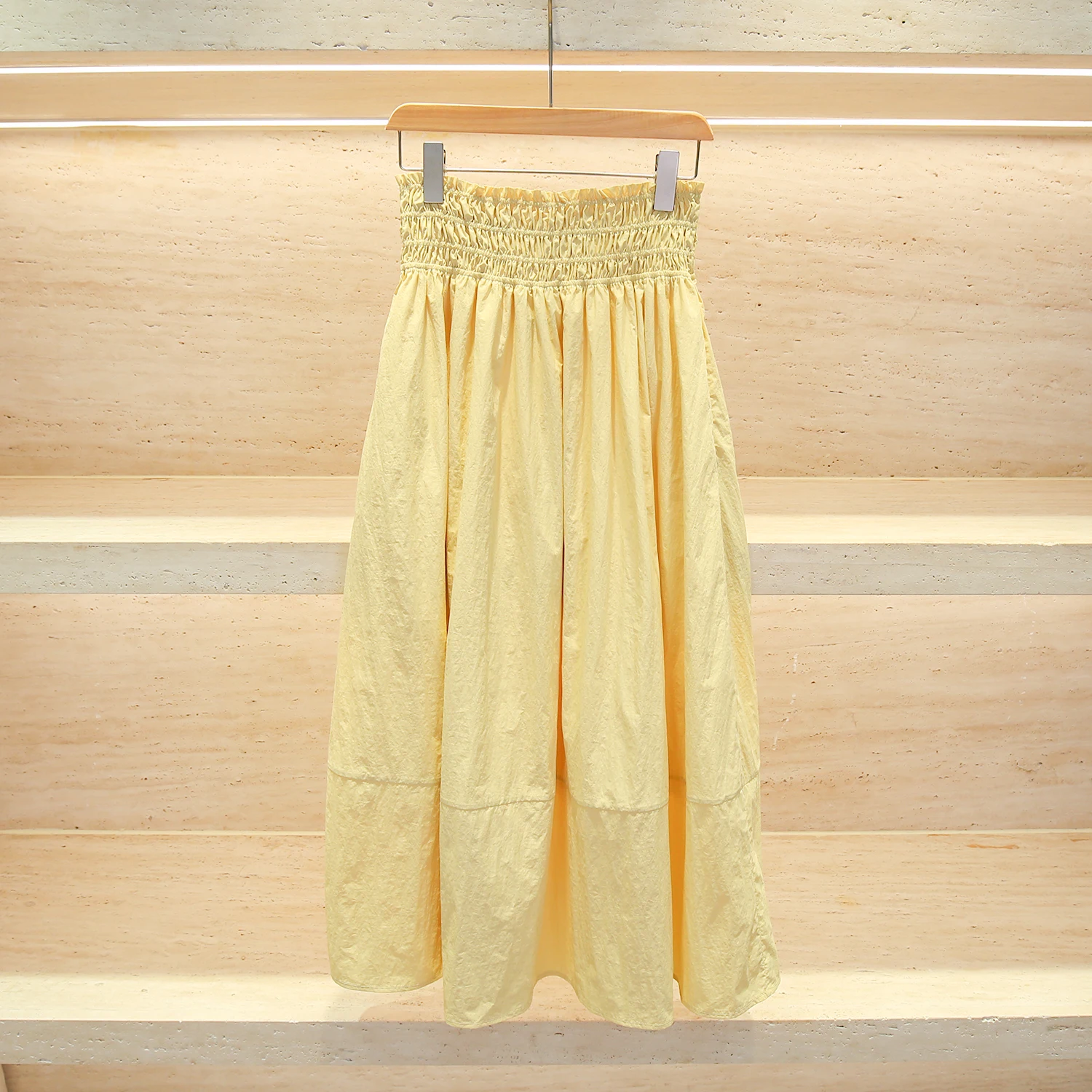 

High Waist Pleated Country Sle Midi Skirt South Oil Women's Premium Spring Summer Collection A-Line Sweet Sle Skirt