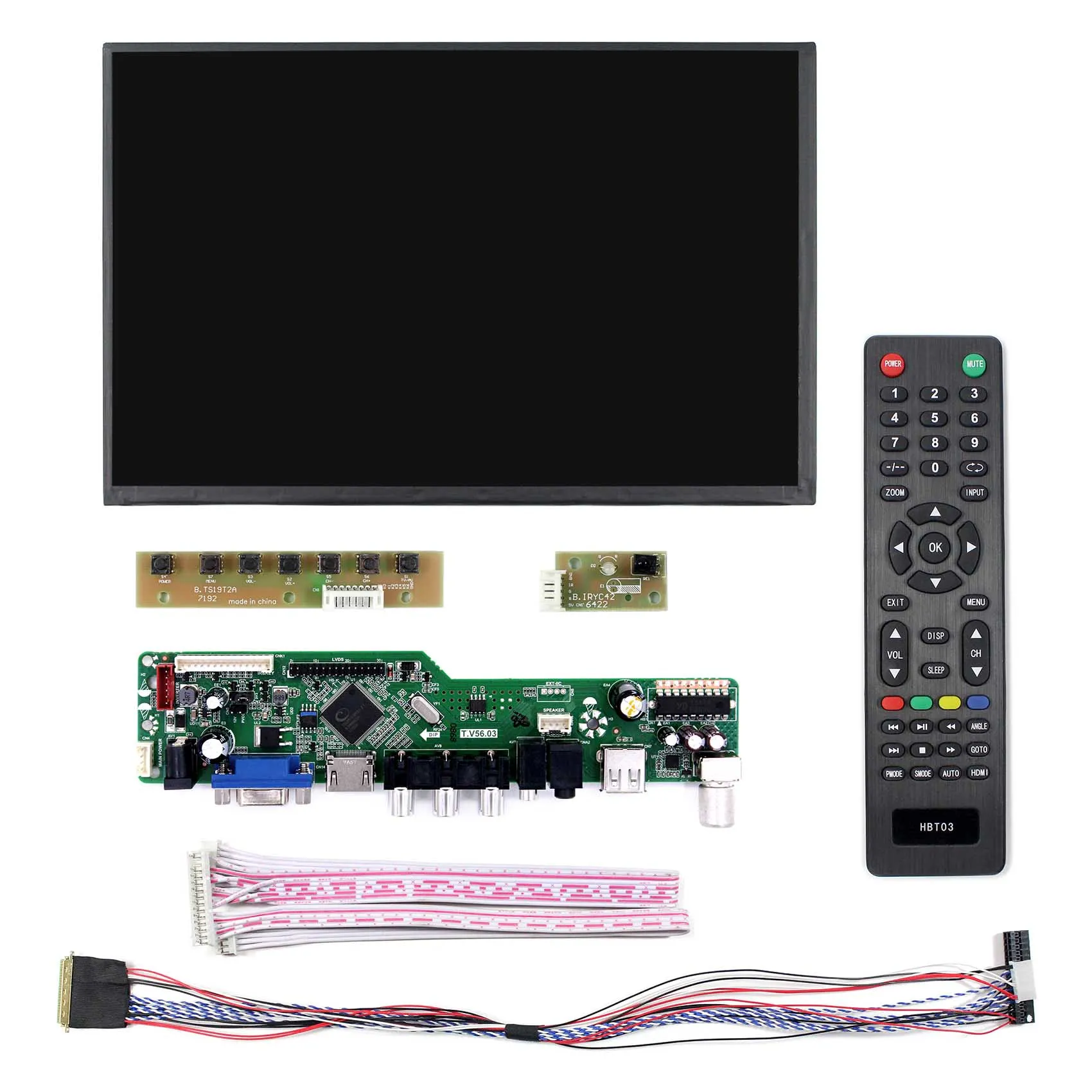 HD MI VGA AV USB RF LCD Board Work with 10.1