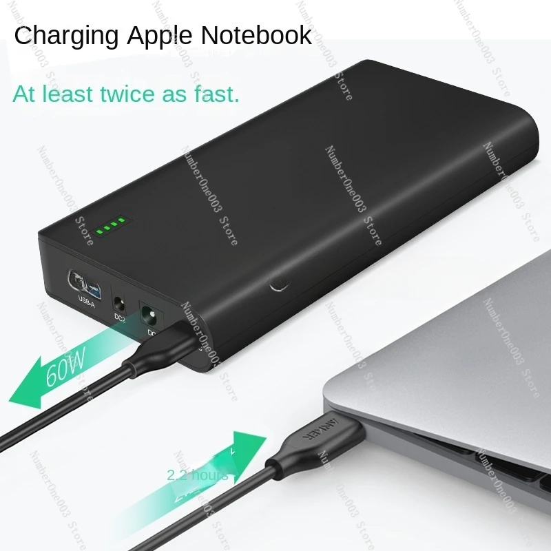 A-Grade Lithium Battery Laptop Power Bank, 19V Fast Charge, PD60W, 17500mAh, Mobile Power Bank