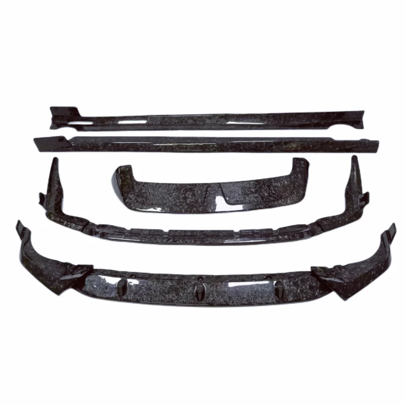 

Комплект кузова из кованого углеродного волокна, край переднего бампера, задний диффузор, задний спойлер, комплект кузова для B X7 G07 2019-2022, черный рыцарский стиль