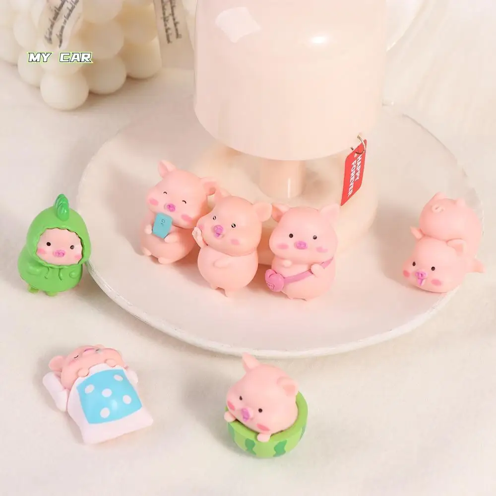 

Pig Pig Miniature Figurine Doll Miniatures Animal Micro Landscape Cartoon Pig Car Decoration DIY Crafts