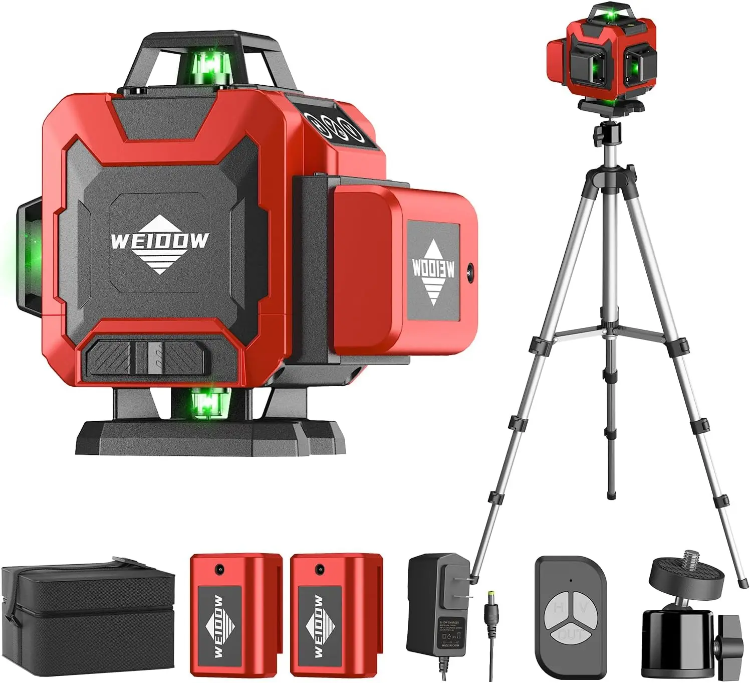 

360 Self-Leveling Laser Level with Tripod, 4D Cross Line Tool for Construction & Tile Installation