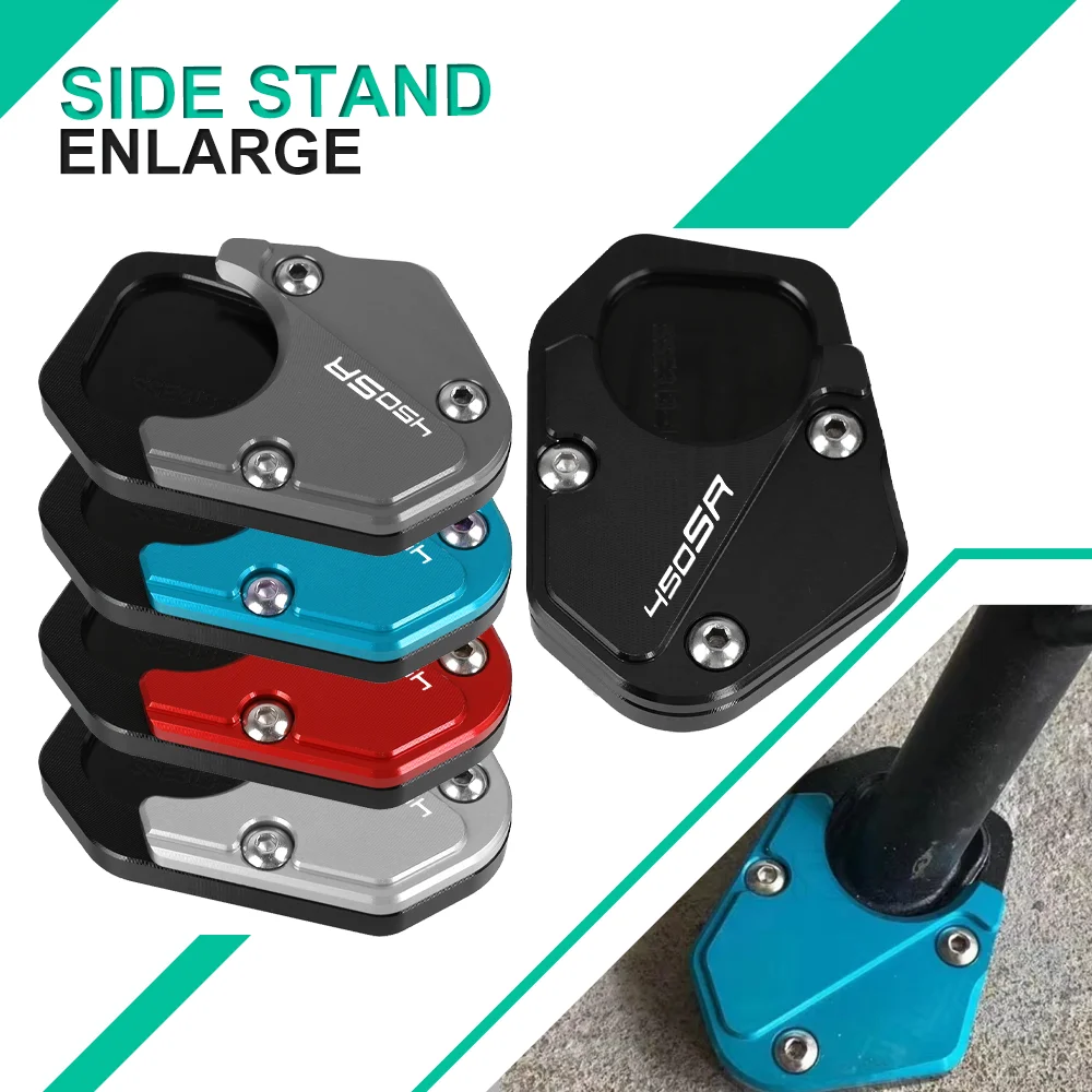 

Motorcycle CNC Side Stand Enlarger Sled Sidestand Kickstand Foot Pads FOR CFMOTO 450SR 450SS 450NK 450 SR SS NK 2022 2023 2024