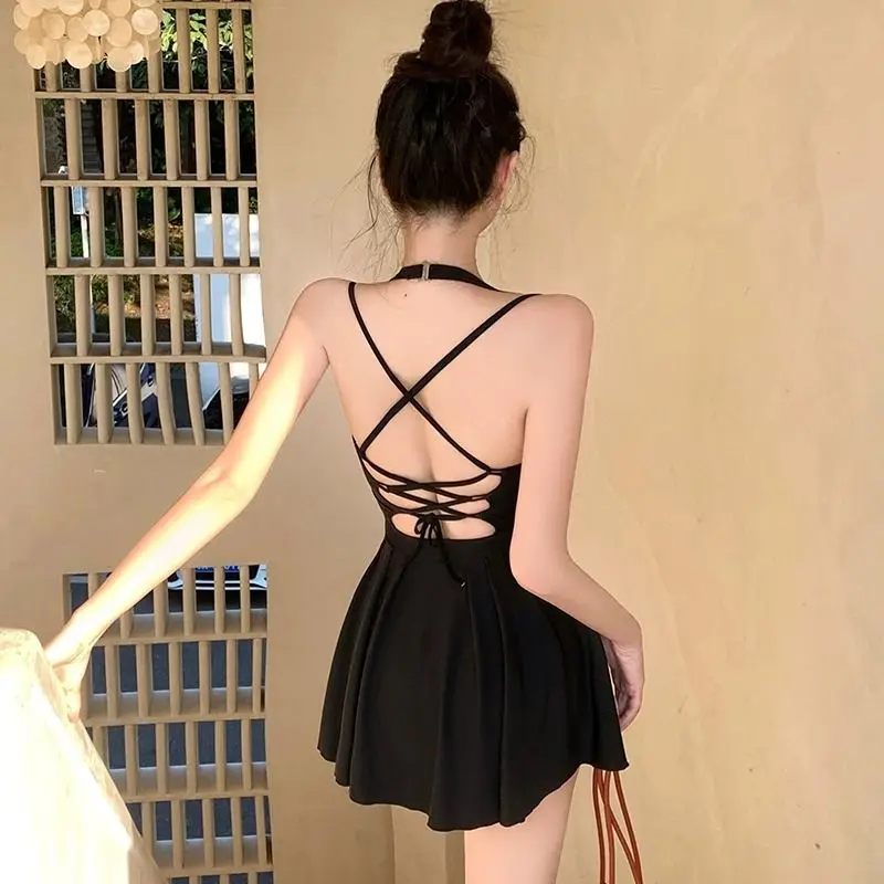 Swimsuits for Women New Girls with Conservative Swimsuits for High-end One-piece Women's Skirt Swimsuit