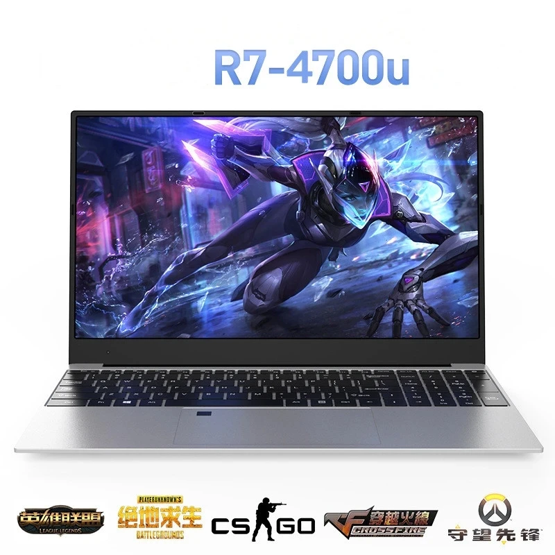 Ordenador portátil de Metal de 15,6 pulgadas, R7-4700 AMD retroiluminado, ligero, diseño para oficina y negocios, 20GB de Ram, 256G, 1TB, SSD, novedad de 2022