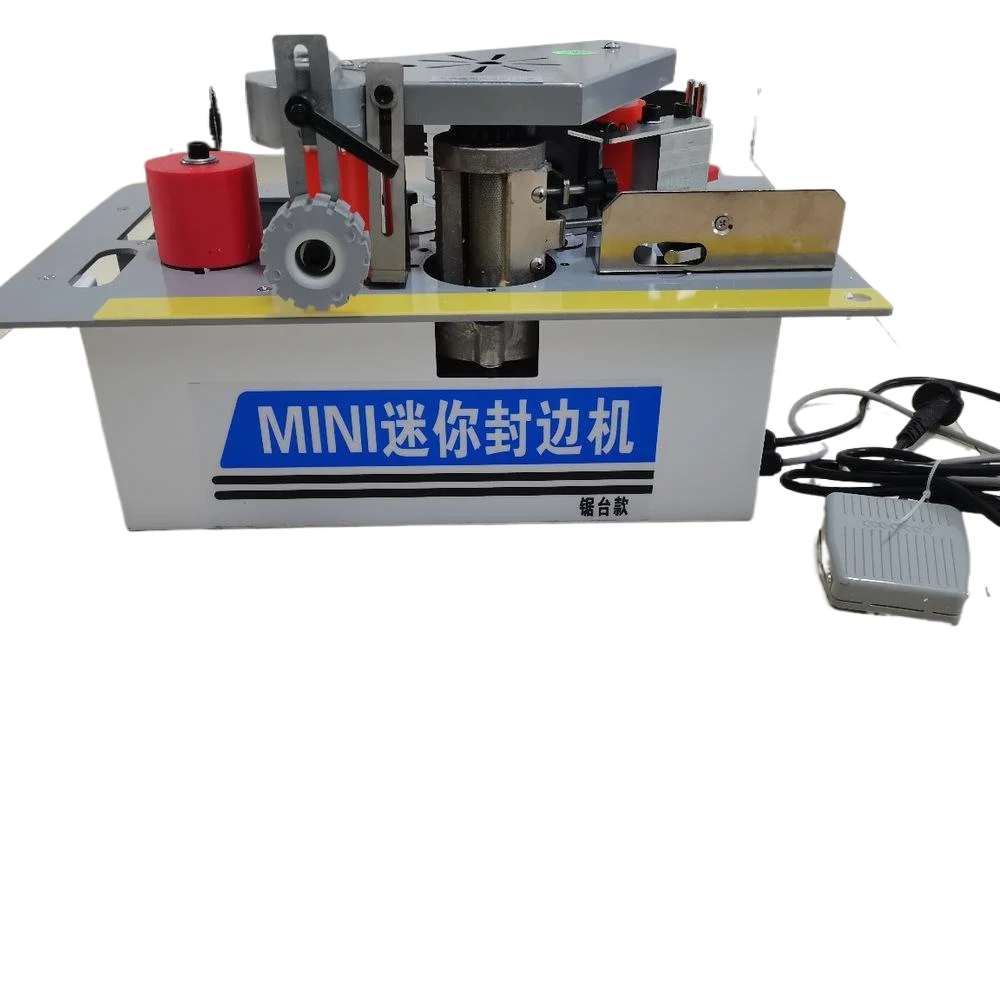 

JE-33 MINI Saw Table Model Edge Banding Machine Smart Temperature Control Saw Bench Edge Bander Curved and Straight Dual Use
