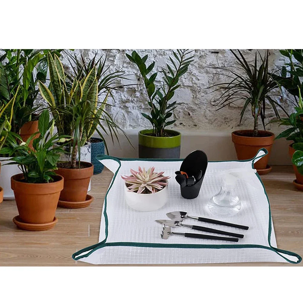Floor Mats Gardening Mat Foldable Plants Polyethylene Potting Mat Soil Changing Mats 50*50cm Grid Cloth Easy To Rinse