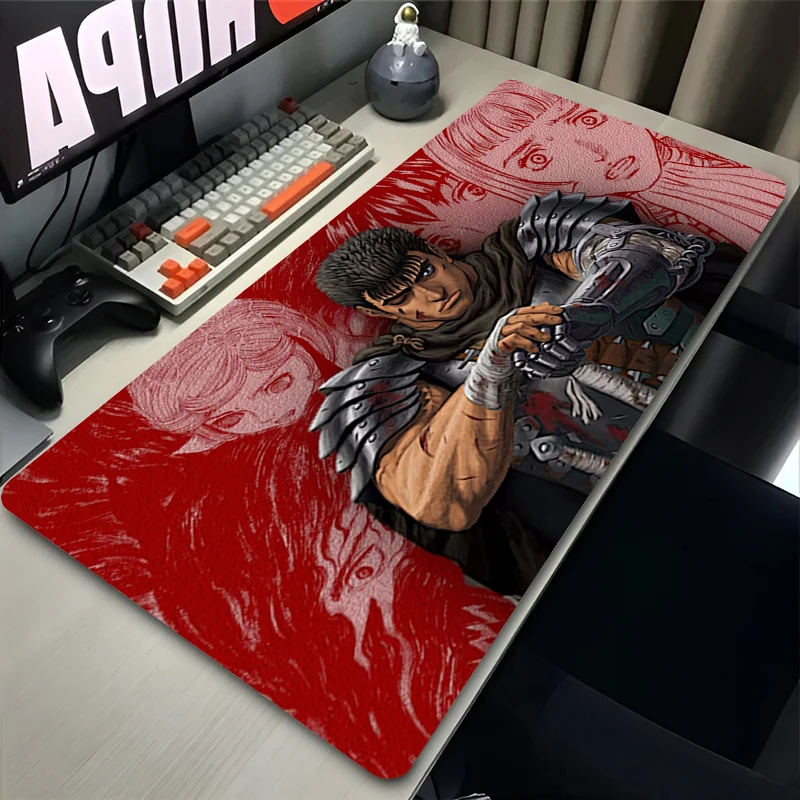 Popular Mouse Pad xxl Esports Gamer Keyboard Mat Computer Acessories Gaming Non Slip Desk Mat B-BERSERK Mousepad Home Desk Decor