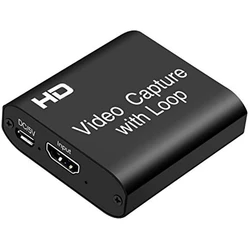 1080P Video Capture Card 4K HD to USB 2.0 Video Recorder with Loop Out for PC PS3/PS4/Xbox One/DSLR/Camcorders Live Streaming