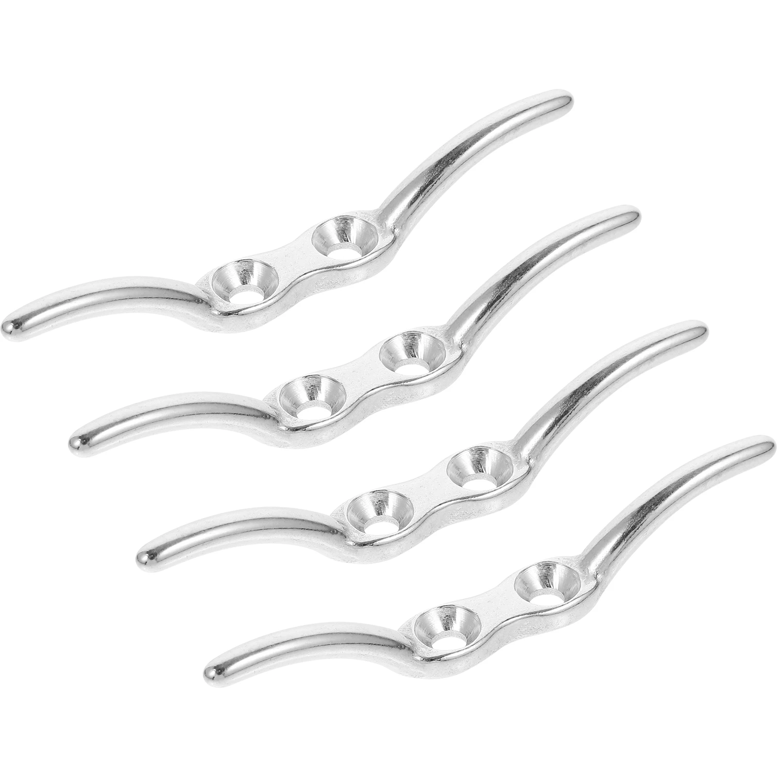 

4pcs 2-1/2 Inch Blind Line Clips Cord Cleats Safety Hooks for Window Blinds Curtains Rope Holdback Accessories Stainless Steel