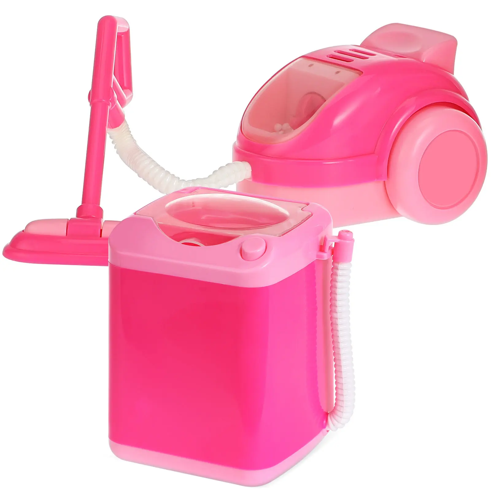 1Set Mini Kitchen Cleaning Set Realistic Vacuum Cleaner Washing Machine Simulation Pretend Play for Toddlers Creativity