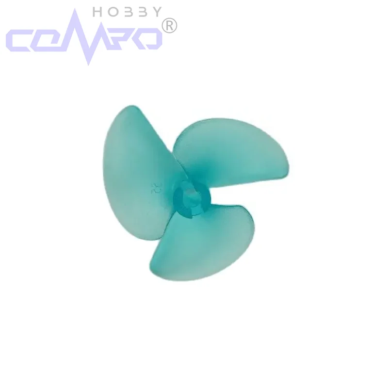 5 PCS 3-Blade Propellers For RC Model Boats DIY Parts CW - PC Transparent Blue