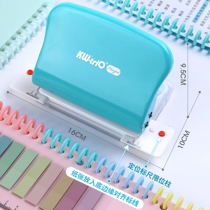 KW-TRIO 99H5 Poreuze Gat Punch Losbladige Papier Punch Machine Kantoor Punch Papier Puncher Grens Stoten Voor Scrapbooking