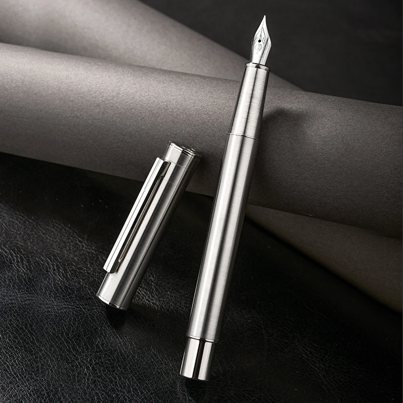 LT Hongdian 1861 Stainless Steel Calligraphy Practicing Writing Pen Bent Nib Custom Engraving Forest Design