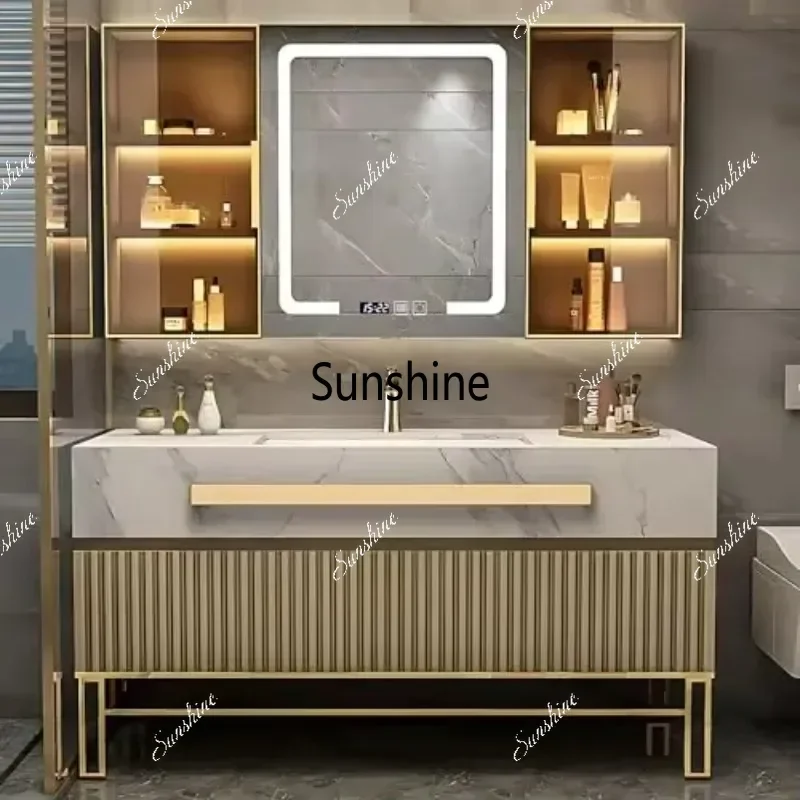 Hot Selling Style Washroom Luxury Wall Vanities Cabinets Cabinet Washbasin Bathroom Home Furniture