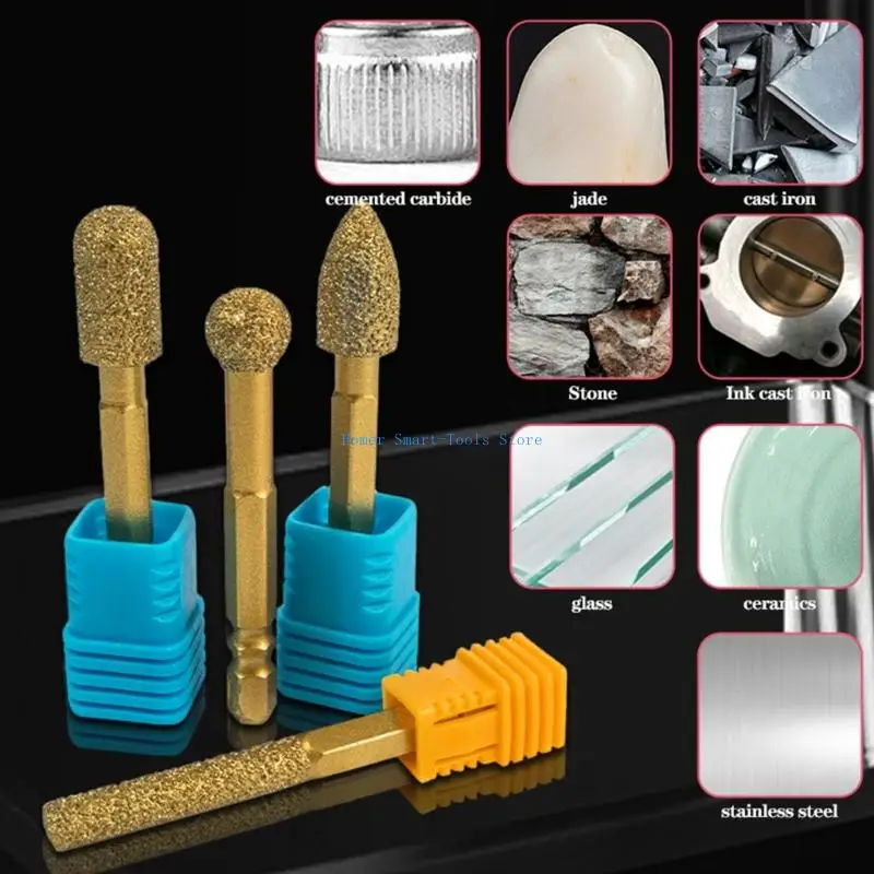 K43C 4PCS ROUTDY ADAMAS VERKOMMTE ROTARY BIRRS ROUTDE TOUM für Metallsteinschnitze