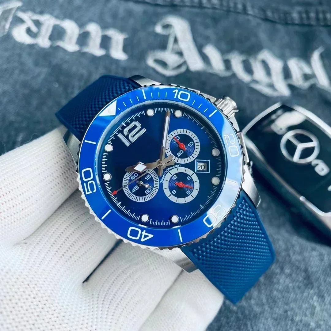 A88 Store Luksusowy zegarek męski Concas z automatycznym mechanizmem mechanicznym, zielony, gumowy, ceramiczny, modny, z możliwością personalizacji.