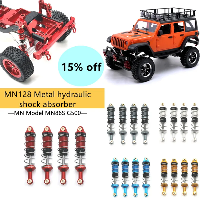 

MN128 MN86 G500 RC Car Metal Modification Parts, Mangniu model 1/12, Upgraded Adjustable Soft and Hard, Hydraulic Shock Absorber