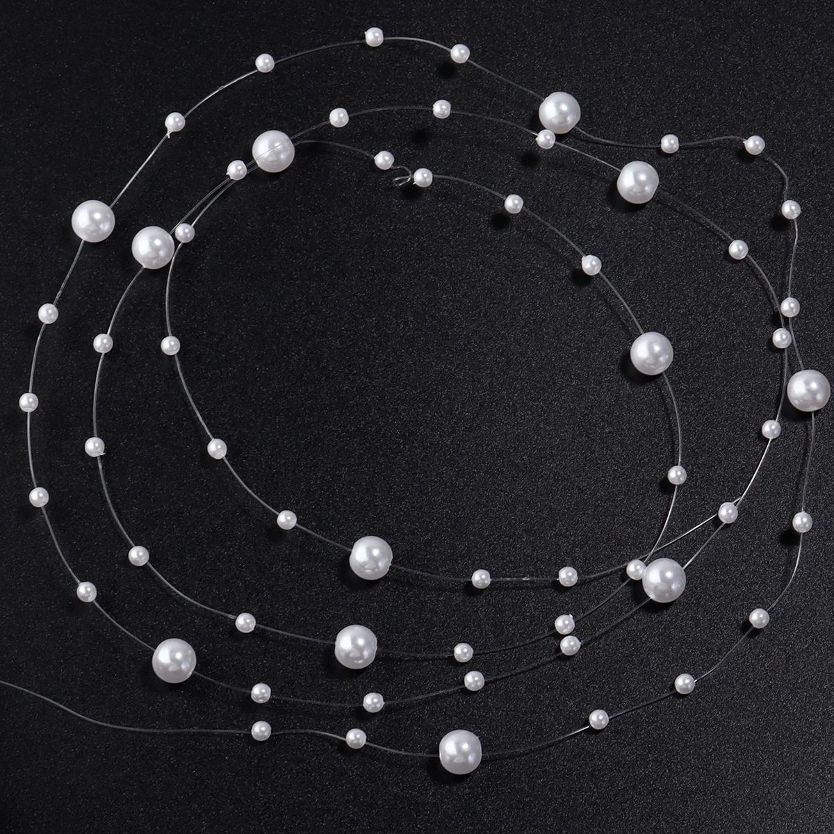 1m Fish Line Artificial Pearls Beads Chain String Jewelry Making For Wedding Party Home Decoration DIY Garland Necklace Bracelet