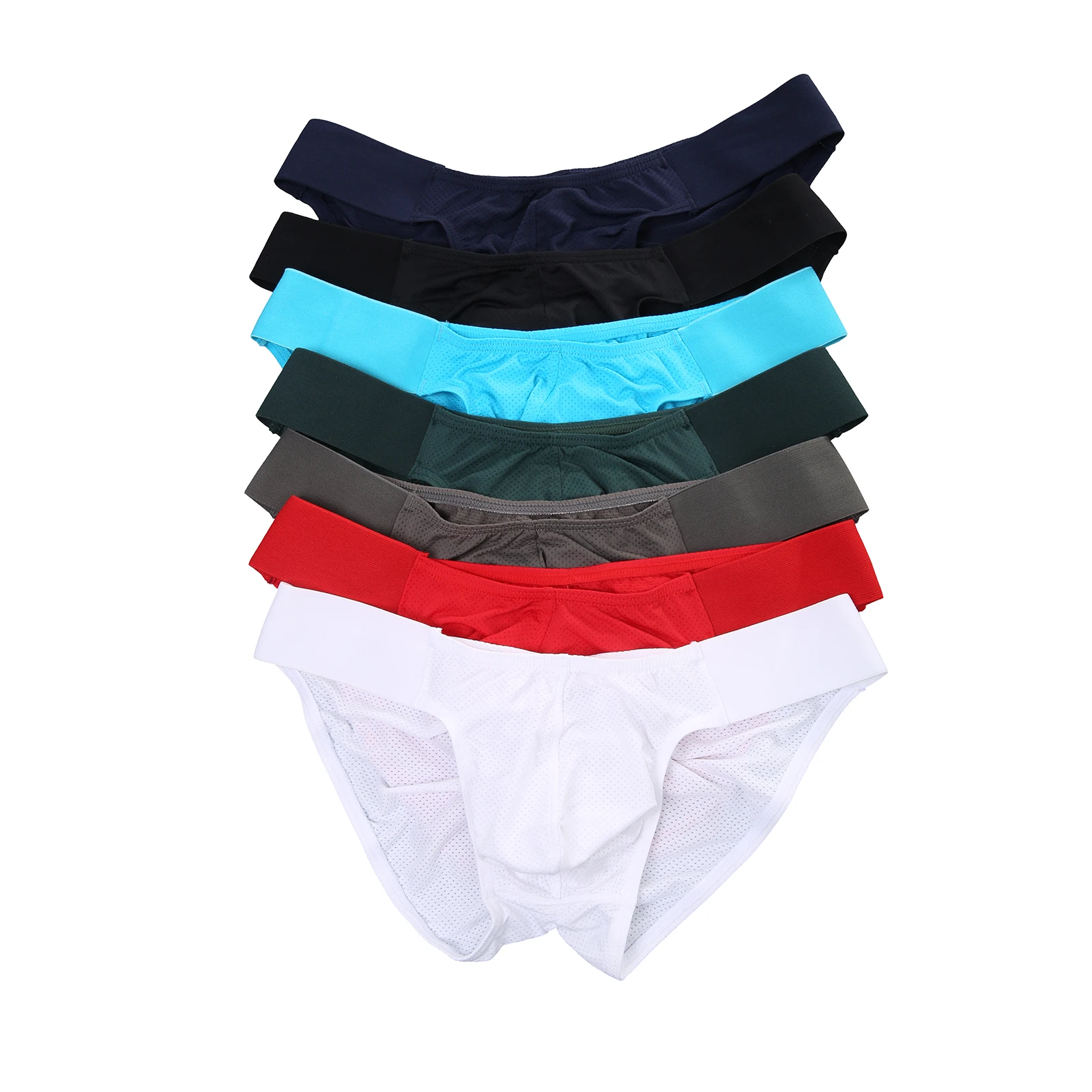 

Men's Mesh Sports Underpants Ultra-thin Breathable Running Fitness Elastic Underwear Sexy Bulge Pouch Briefs Butt Lifting